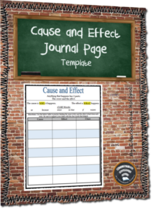 cause and effect journal page template