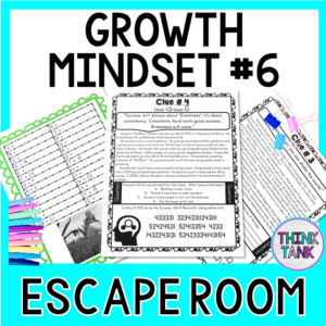 growth mindset #6 escape room - back to school