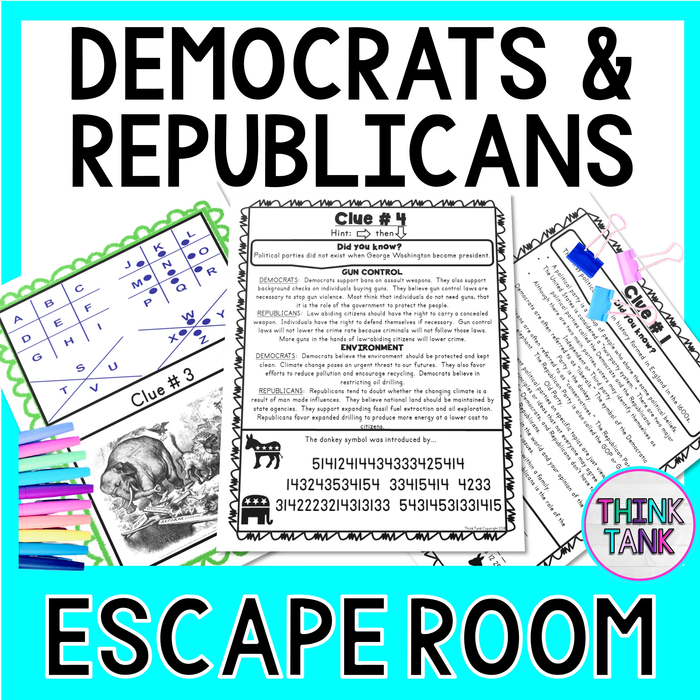 Democrats and Republicans Escape Room - Political Parties