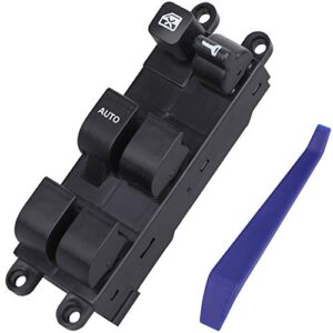 power window switch front left driver side, compatible with 98-01 nissan altima, 1998-2004 frontier, 98-99 sentra, 00-04 xterra, legacy, outback, 03-06 subaru baja. replaces 25401-9e000, 83071ae01b