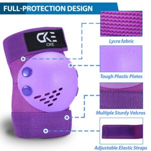 CKE Kids/Youth Knee Pads for Toddler Elbow and Knee Pads Toddler Protective Gear Set Kids Knee pads and Elbow Pads for Toddler Girls Boys with Wrist Guards for Skating Cycling Bike Rollerblading