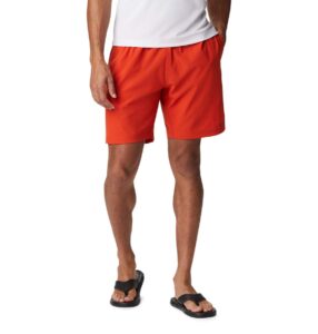 columbia men’s summertide stretch short, sun protection, stain resistant, bonfire, 4x big