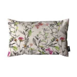 ekobla throw pillow cover herbs meadow garden flowers grass watercolor floral beautiful butterfly rectangular throw pillow covers for couch sofa home decor cotton linen 12x20 inch