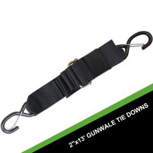 XSTRAP STANDARD 1PK 2''x 13' Gunwale Tie-Down, Marine Boat Trailer Strap with Hooks