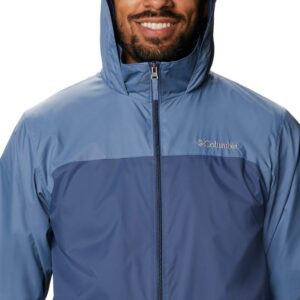 Columbia Men's Glennaker Lake Lined Rain Jacket, Dark Mountain/Bluestone, Small