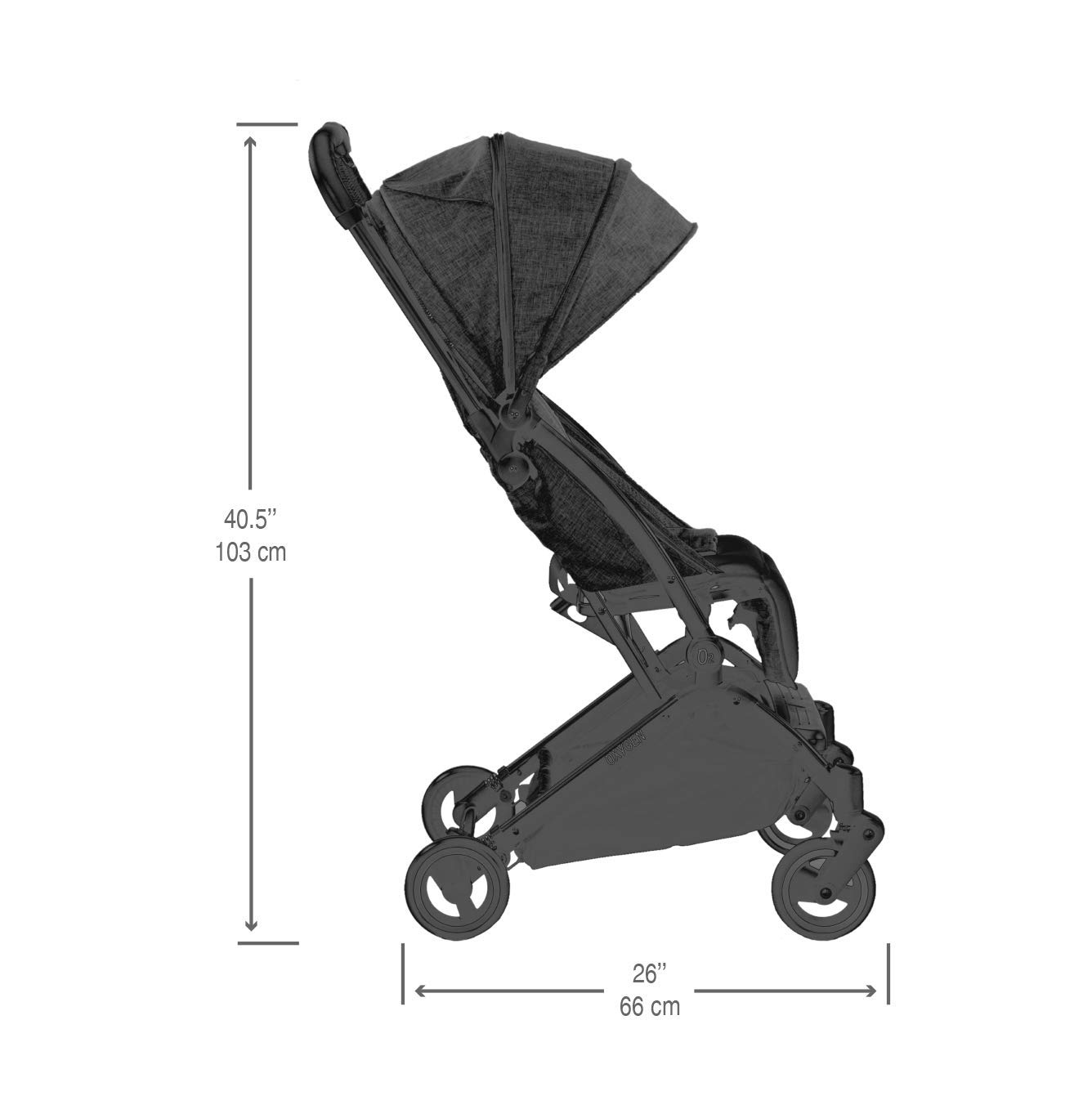 guzzie+Guss Oxygen Stroller (2020 Edition), GG030SP20, Salt & Pepper