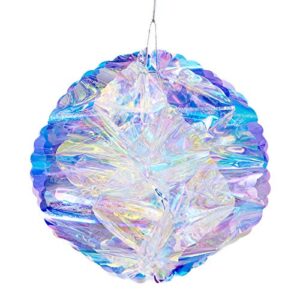 Iridescent Honeycomb Ball Decorative Hanging Ornaments for Decr Ceiling and Party Backdrop