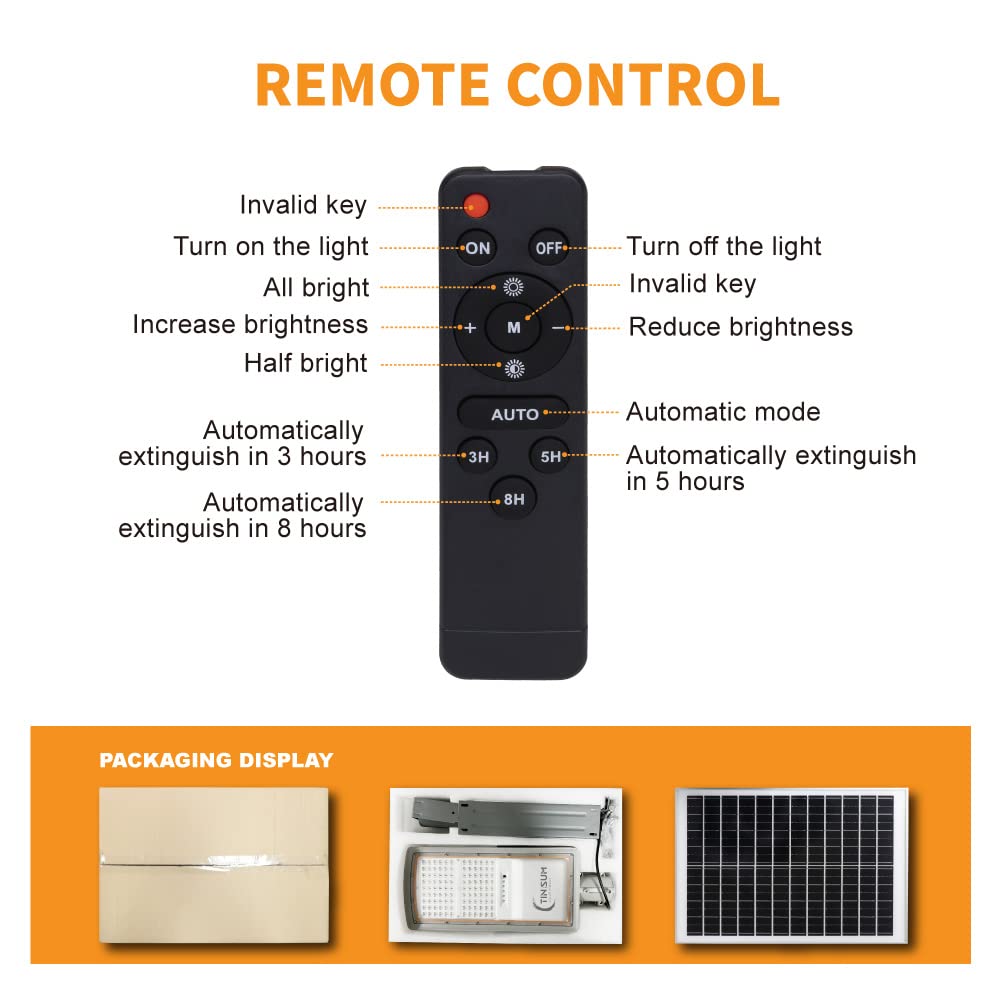 200W Solar Outdoor Street Lights,18000 Lumens Dusk to Dawn Solar Led Light with Remote Control, 6000K Daylight White Solar Security Flood Lights for Yard, Street, Basketball Court, Parking Lots