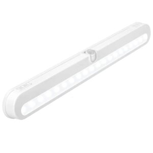 alivation closet lights battery operated led lights, motion sensor light indoor under cabinet lights, under counter lights for kitchen, 3 aa battery powered/dc input lights, day & night mode, dimmable