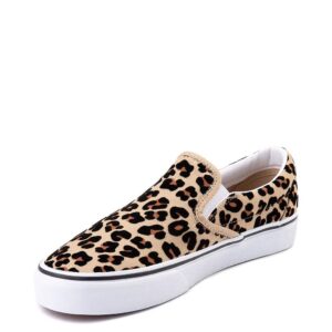 vans unisex authentic classic sneakers skate shoe (slip on - leopard 7483, mens 7)