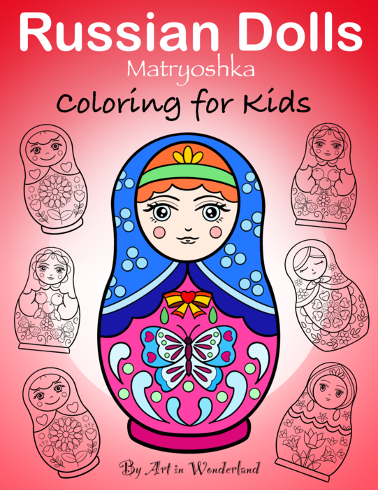 Russian Dolls Matryoshka - Coloring for Kids