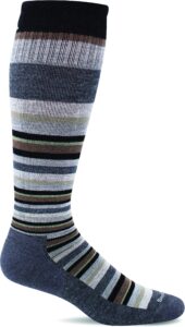 sockwell men's up lift firm graduated compression sock, charcoal - l/xl