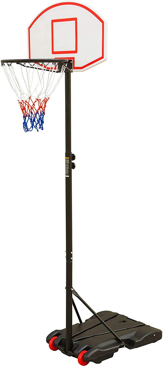 Basketball Hoop for Kids Portable Height-Adjustable Sports Backboard System Stand w/Wheels