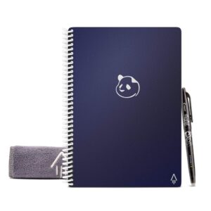 Rocketbook Smart Reusable Notebook, Letter Size Panda Planner with Daily, Weekly, & Monthly Pages, Midnight Blue, (8.5" x 11")