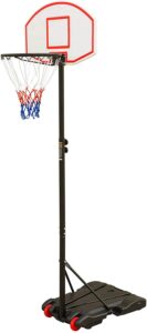 basketball hoop for kids portable height-adjustable [6.5ft - 8 ft] sports backboard system stand w/wheels