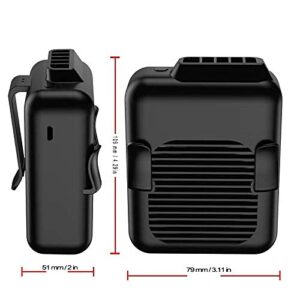 CAZOKASI Personal Fan Portable Waist Clip Fan Rechargeable Working Cooling Fan Hand Free Personal Fan Wearable Cooler Fan for Traveling Working Outdoor Office (6000mAh)