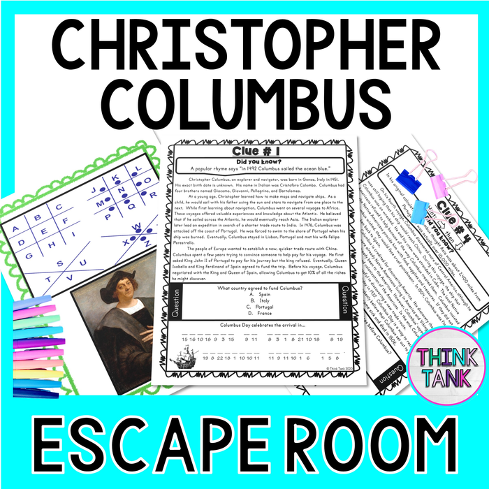 Christopher Columbus Escape Room Activity