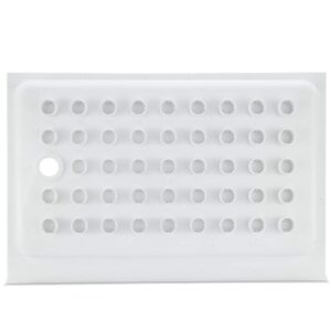 RecPro RV Shower Pan | 36" x 24" x 5" Right Drain in White | RV Shower Base | Camper Shower Pan