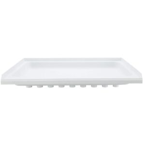 RecPro RV Shower Pan | 36" x 24" x 5" Right Drain in White | RV Shower Base | Camper Shower Pan