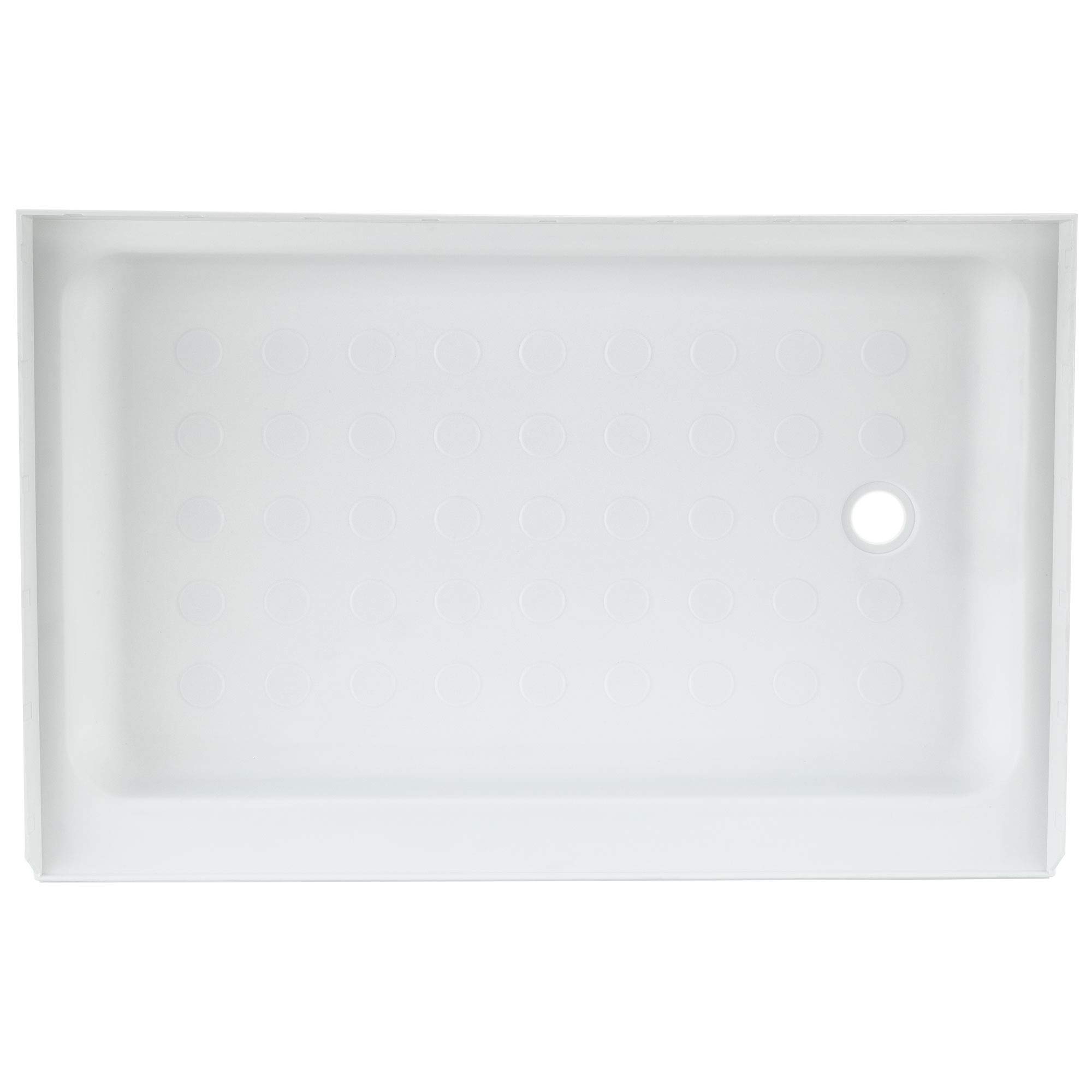 RecPro RV Shower Pan | 36" x 24" x 5" Right Drain in White | RV Shower Base | Camper Shower Pan