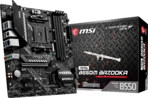 msi mag b550m bazooka gaming motherboard (amd am4, ddr4, pcie 4.0, sata 6gb/s, m.2, usb 3.2 gen 1, hdmi/dp, micro-atx)