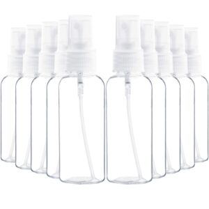 youngever 20 pack plastic spray bottles, refillable plastic spray bottles with lids, clear empty fine mist plastic mini travel bottles (2 ounce)