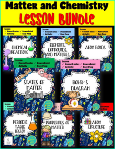 matter, atoms, & periodic table of elements lesson bundle | physical science currciulum