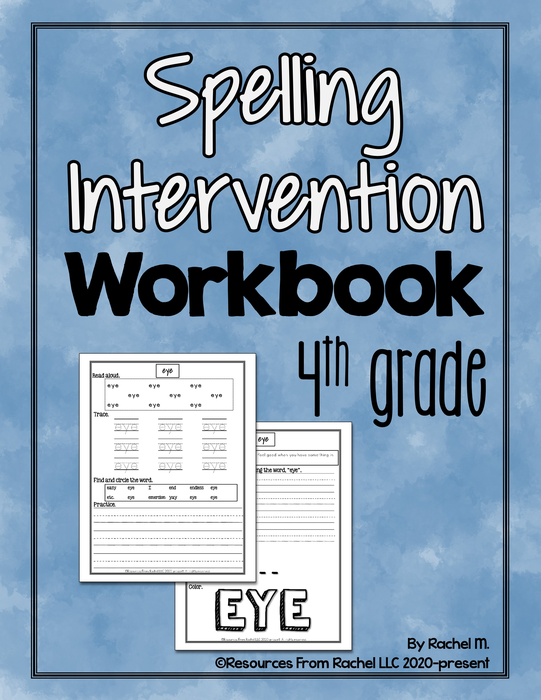 spelling intervention workbook 4th grade