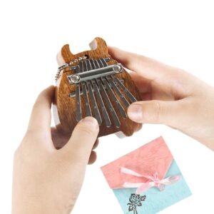 rimlufe cute mini kalimba calimba mbira hand harp musical instruments marimba small portable finger thumb piano accessories beginners piano instruments adults 8 key calming gifts