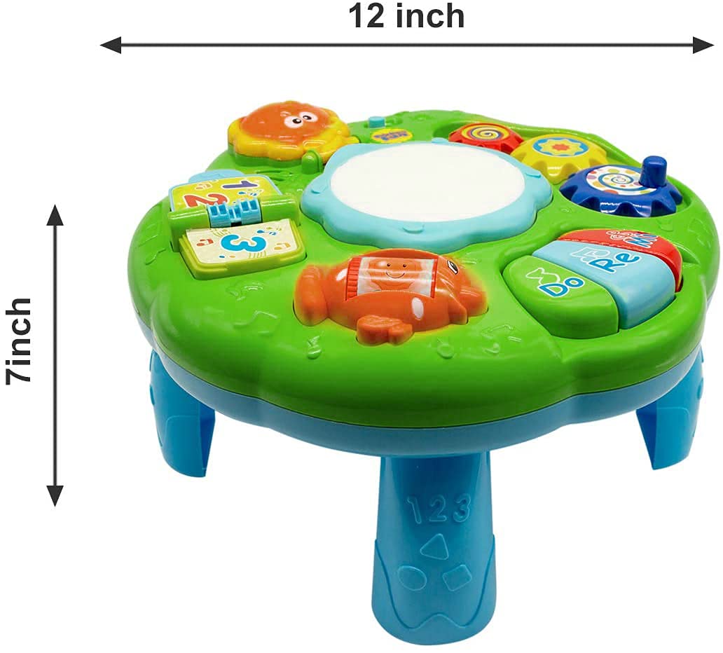 Baby Toys, Musical Learning Table Activity Center for Babies Infant Toddler Year 1 3 6 12 18 Months