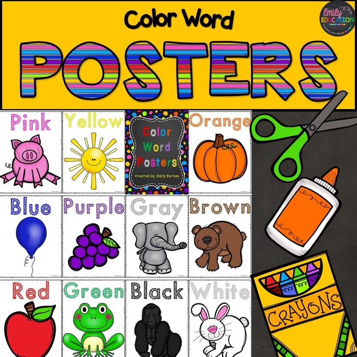 Color Word Posters