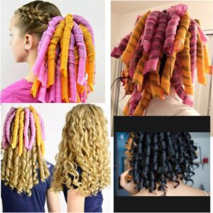 EQARD No Heat Hair Curlers 36PCS Heatless Spiral Curlers Styling Rollers Kit Magic Hair Curlers Curls with Styling Hooks for Home Salon DIY Most Kinds of Hairstyles