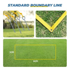 Patiassy Portable Professional Outdoor Volleyball Net Set with Adjustable Height Aluminum Poles, Winch System, Volleyball with Pump and Carrying Bag for Backyard Beach (Yellow)