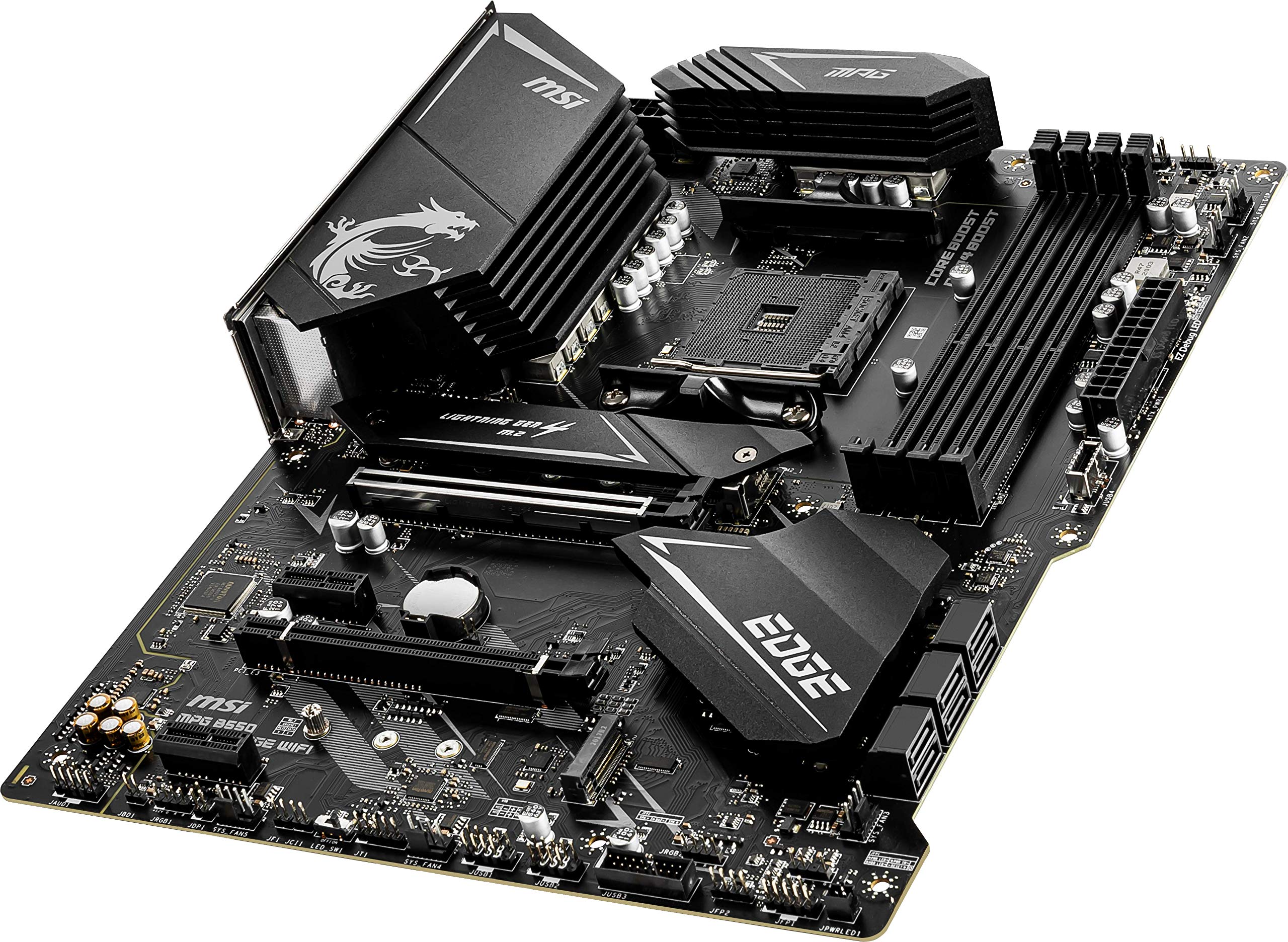 MSI MPG B550 GAMING EDGE WIFI Gaming Motherboard (AMD AM4, DDR4, PCIe 4.0, SATA 6Gb/s, M.2, USB 3.2 Gen 2, AX Wi-Fi 6, HDMI/DP, ATX, AMD Ryzen 5000 Series processors)