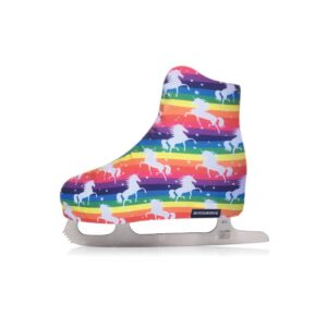 Skatermate | Skate Boot Covers - Roller Skate, Ice Skate, Inline Skate Protectors - Skating Accessory, Unicorn Rainbow Print, 1 Pair, Universal Size (Unicorn Rainbow)