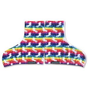 Skatermate | Skate Boot Covers - Roller Skate, Ice Skate, Inline Skate Protectors - Skating Accessory, Unicorn Rainbow Print, 1 Pair, Universal Size (Unicorn Rainbow)