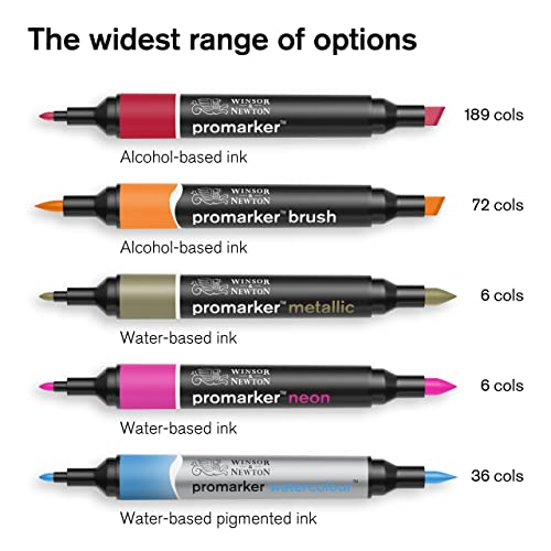 Winsor & Newton ProMarker Watercolor Marker Set, 12 Count, Landscape Tones