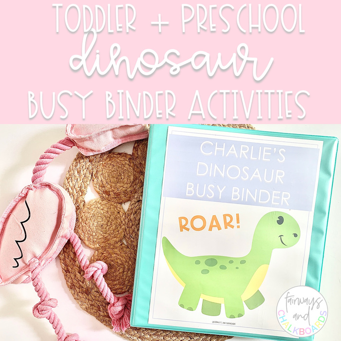 Dinosaur Busy Binder | Toddler and Preschool Activity Set