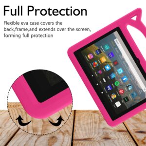 Fire HD 8 Tablet Case, Amazon Fire 8 Tablet Case, Kindle Fire 8 Case Kids(Fit for 2022 12th & 2020 10th Generation)-Auorld Kids-Proof Case Cover for Amazon Fire HD 8 & 8 Plus Tablet-Pink