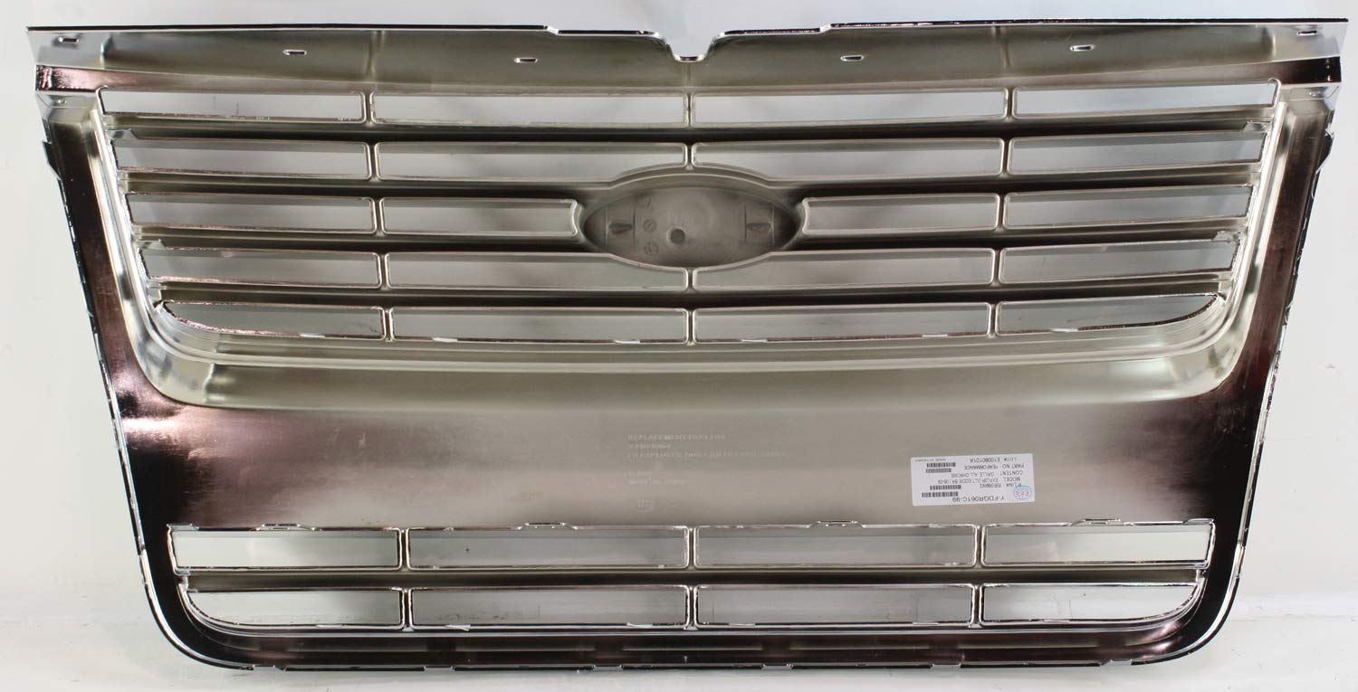 Garage-Pro Grille Assembly Compatible with 2006-2008 Ford Explorer Chrome Shell and Insert With emblem provision