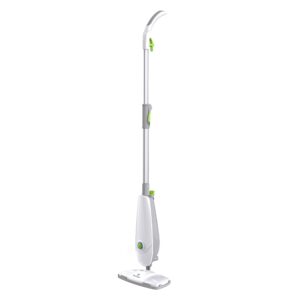 steamfast sf-162 light weight steam mop, natural sanitization, hardwood/laminate/tile/with carpet glider spot clean accessory, washable mop pads