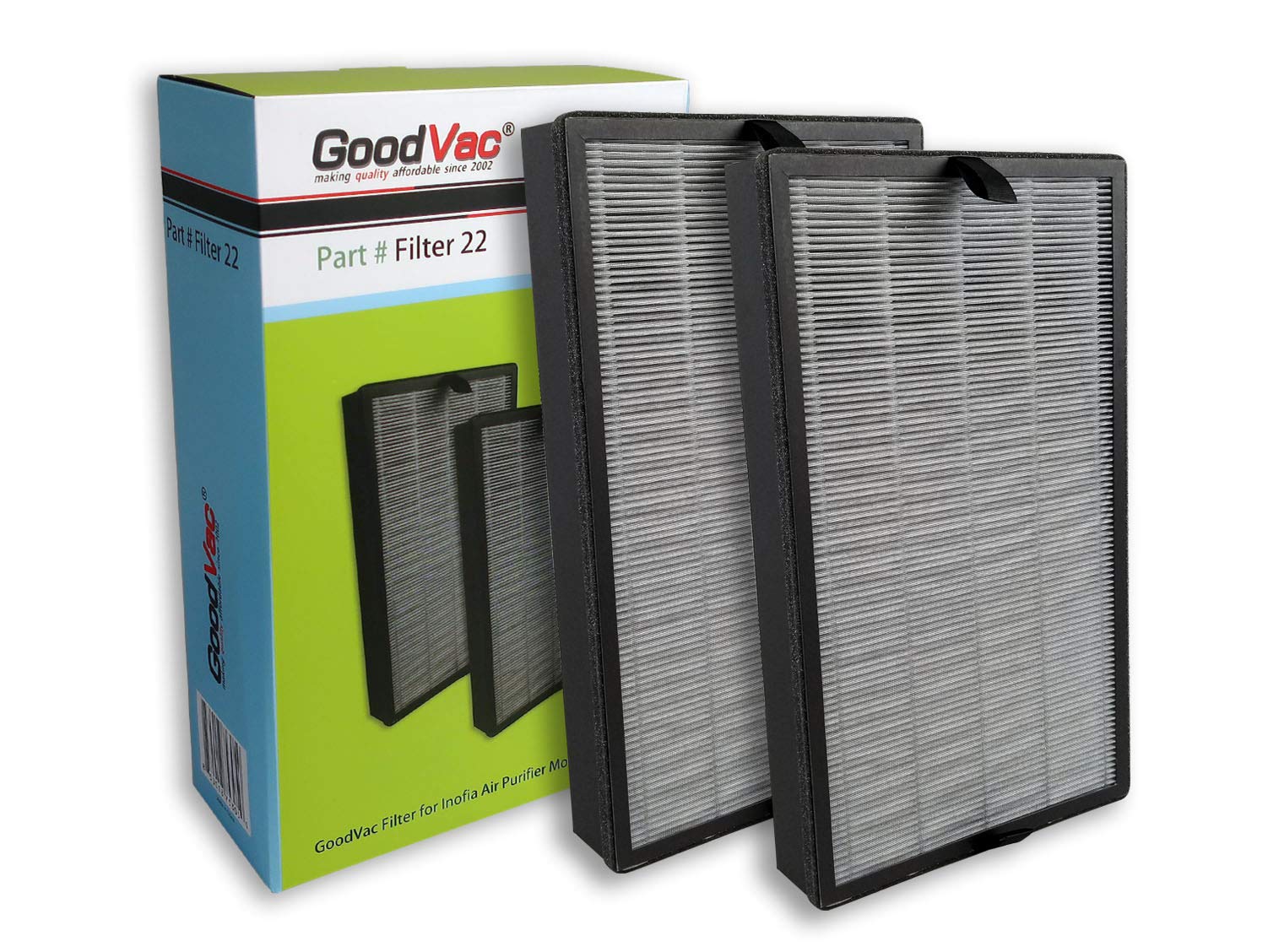 GOODVAC H13 True HEPA Filter Kit (2 Filters) Compatible with Inofia 1539 (PM1539)