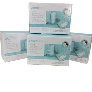 akord 8-pack liner refills for janibell 280 slim model adult diaper system (2 packs in 4 boxes)