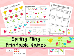 30 printable spring fling themed games and activities
