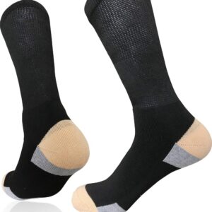 SYOLLAVE Womens Diabetic Athletic Crew Socks Non Binding Extra Wide bariatric Socks for Large Size Lympaedema Edema Swollen Foot