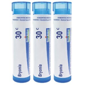 boiron bryonia 30c homeopathic medicine for muscle and joint pain - pack of 3 (240 pellets)