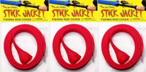 rite-hite orin briant stick jacket fishing rod covers 3 pack - casting red; keep your rod safe and from getting tangled……