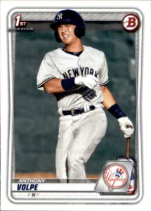 2020 bowman prospects #bp-139 anthony volpe new york yankees baseball card