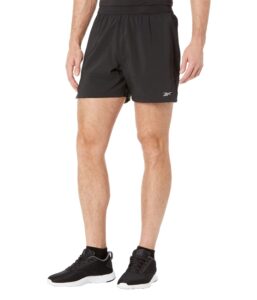 reebok running essentials 5 inch shorts, black, l