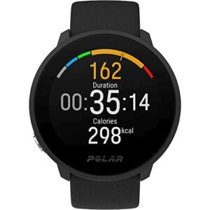 polar unite water resistant health tracker gps smartwatch with fitness monitoring tools; s-l, for men or women, black